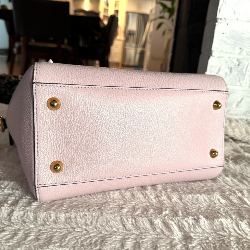 Valentino Lavender Leather Studded Satchel
